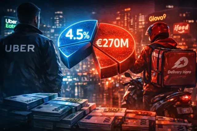 Uber Secures 4.5% Stake in Delivery Hero for 270 Million Euros from Prosus